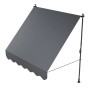 Graue Juskys Klemmmarkise Kapstadt 200x120 cm für Balkon und Terrasse.