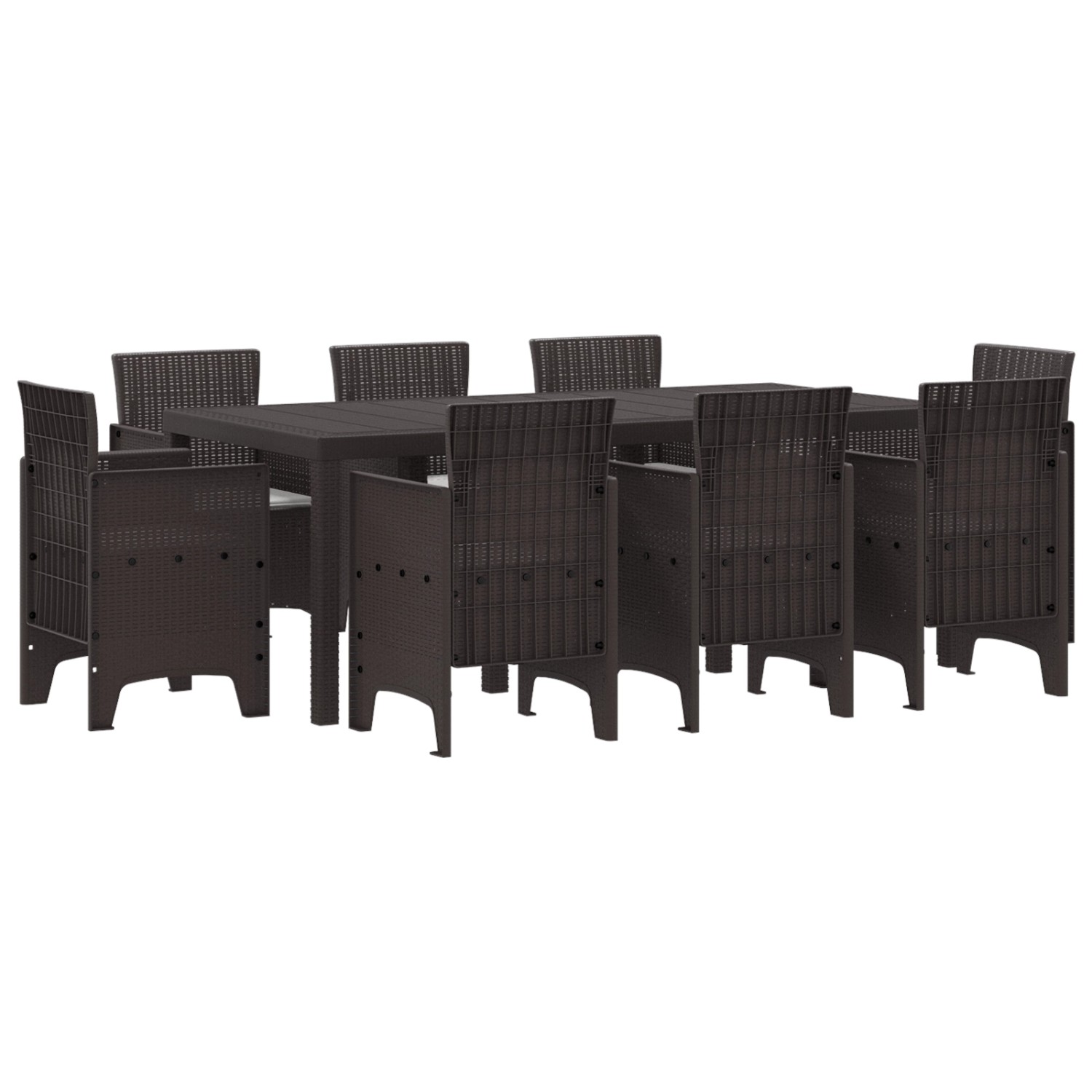 vidaXL 9-Teiliges Garten Essset mit Kissen Braunes Poly-Rattan 3378579 günstig online kaufen