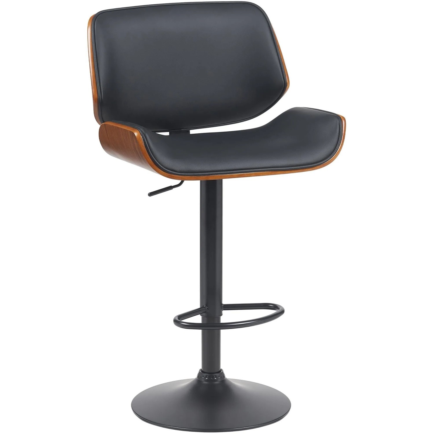 CLP Barhocker Beverley Kunstleder Walnuss/Schwarz