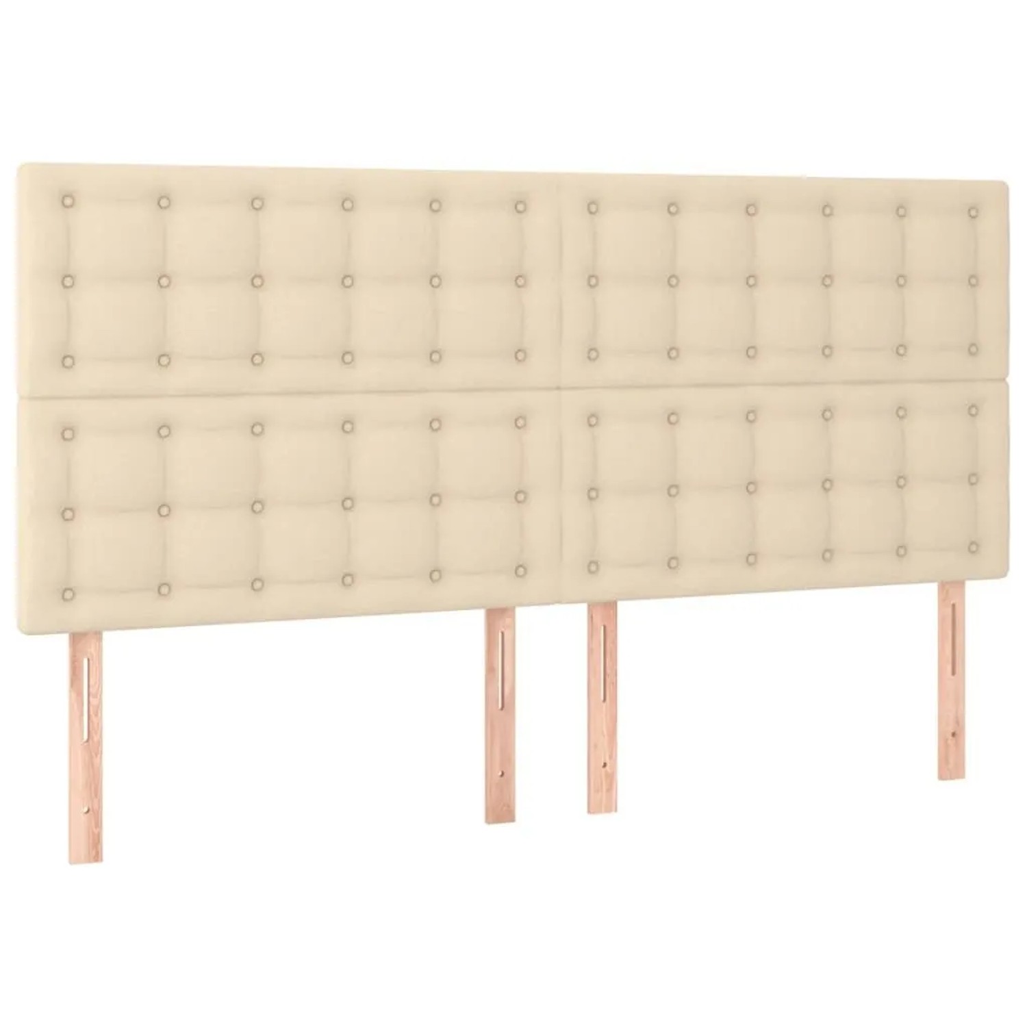 vidaXL Kopfteil Creme 180x5x118/128 cm Stoff 3116785