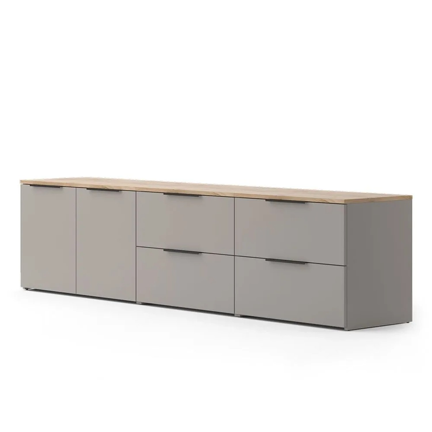 Vicco Wohnwand Wido Greige 80 x 50 3 Teile Art Nr 57463
