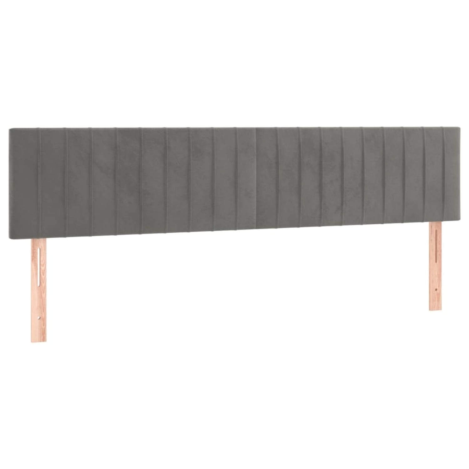 vidaXL LED Kopfteil Hellgrau 200x5x78/88 cm Samt 3121916