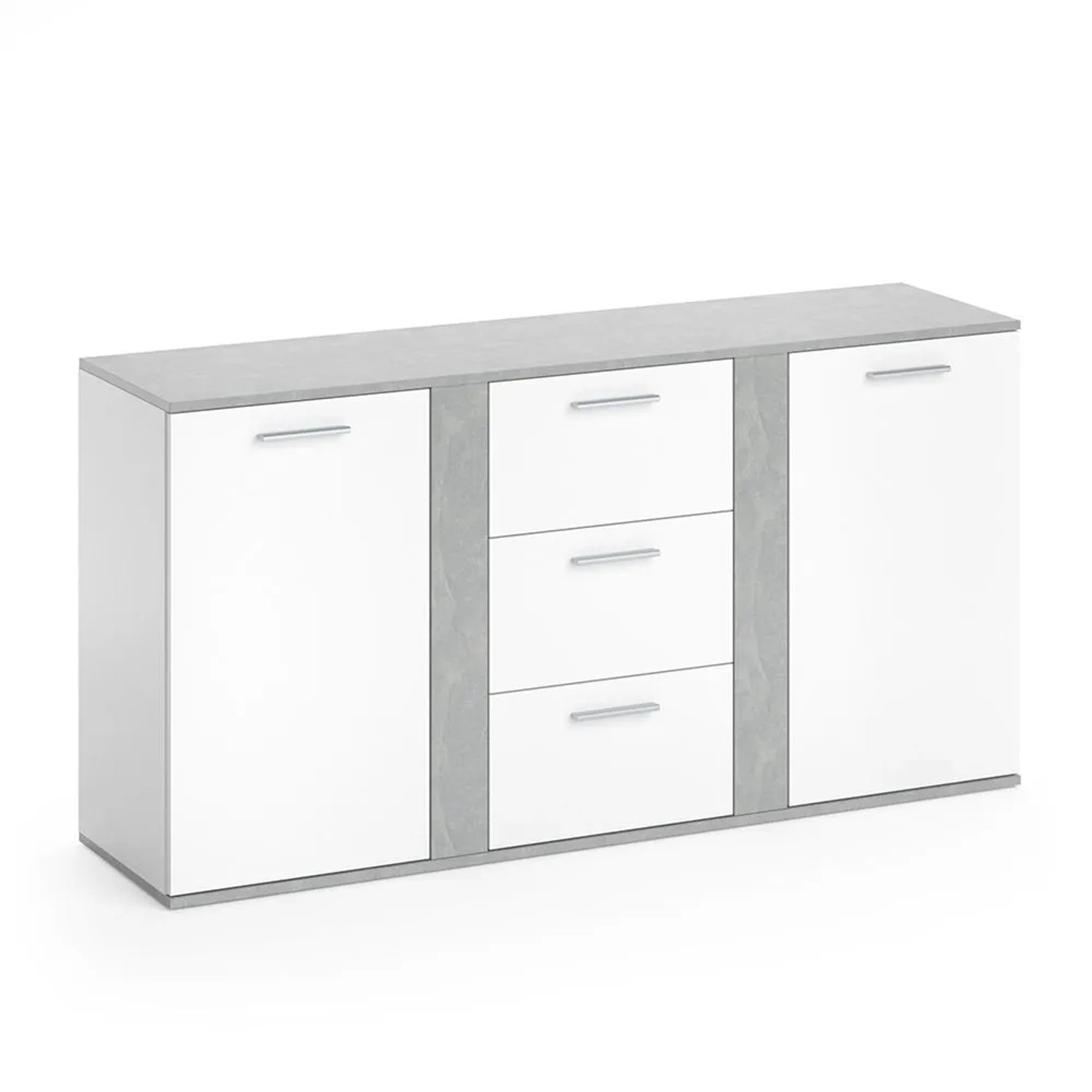 Vicco Kommode Novelli Beton 40 x 80 mit Schubladen Art Nr 29018