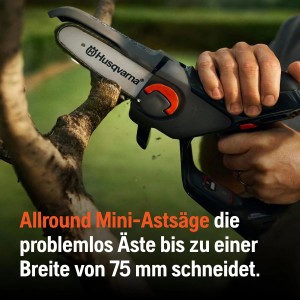 Husqvarna Akku-Kettensäge Aspire P5-P4A beim Beschneiden eines Astes.