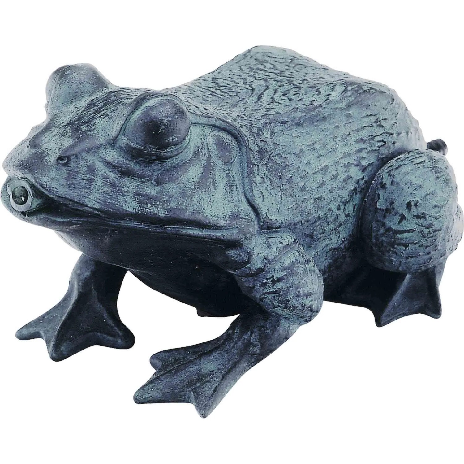 Heissner Teichfigur Frosch, Deko für Gartenteich, aus Polyresin, mit Solar-Panel und Pumpe.