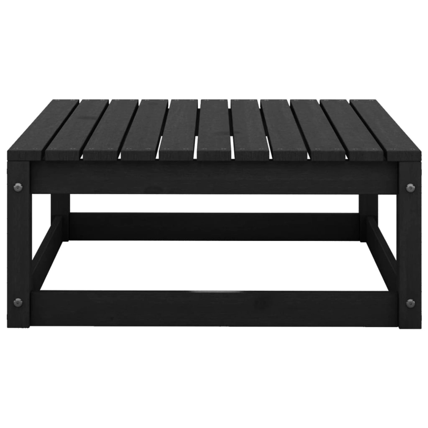 vidaXL Gartenhocker 70x70x30 cm Schwarz Massivholz Kiefer günstig online kaufen