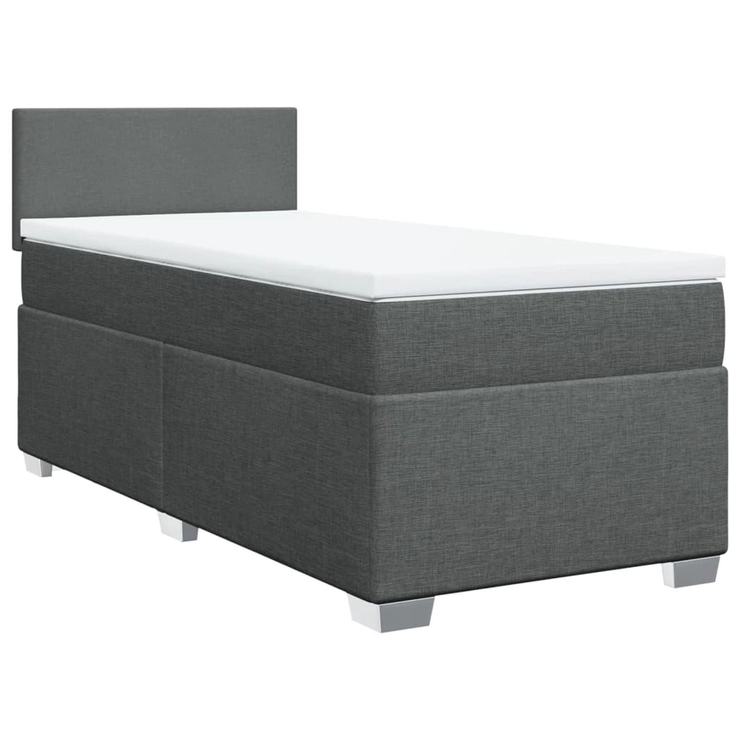 vidaXL Boxspringbett mit Matratze Dunkelgrau 90x190 cm Stoff2101682 günstig online kaufen