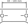Skizze: WC-Sitz Befestigungsabstand (65-165mm) für Wenko WC-Sitze.
