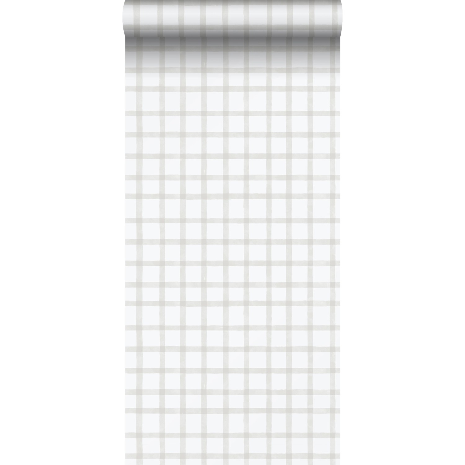 Sanders & Sanders Tapete Karomuster Grau und Weiß 53 cm x 10.05 m günstig online kaufen