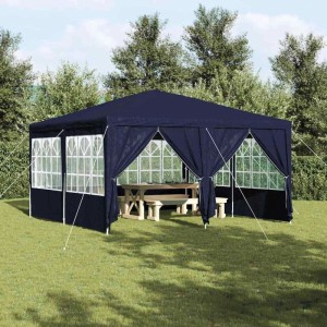 vidaXL Party-Zelt Blau 400 x 400 x 266 cm Polyethylen 42003426