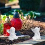 Relaxdays Grabengel 2er Set Polyresin Weiß Wetterfest 10 cm x 7 cm x 9 cm 120 g_2