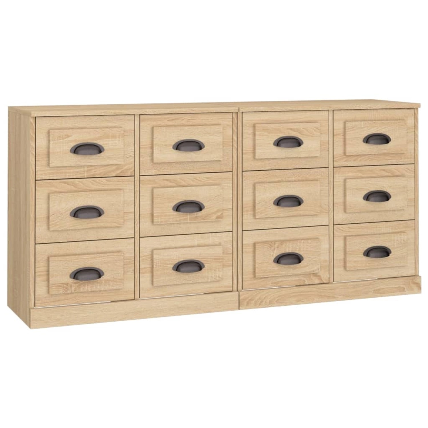 vidaXL Sideboards 2 Stk Sonoma-Eiche Holzwerkstoff 3185282