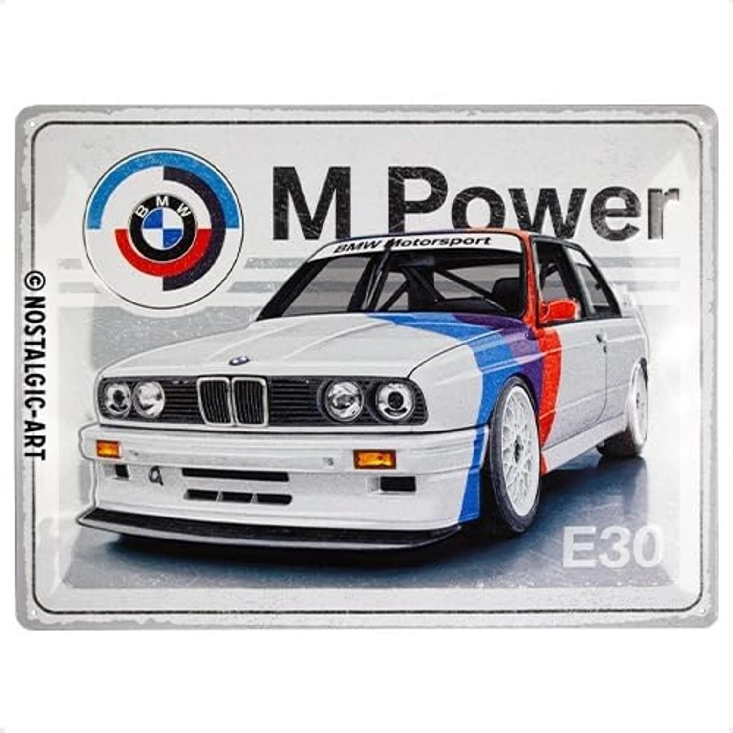 Nostalgic-Art Blechschild 30 x 40 cm - BMW Motorsport - M Power E30 günstig online kaufen