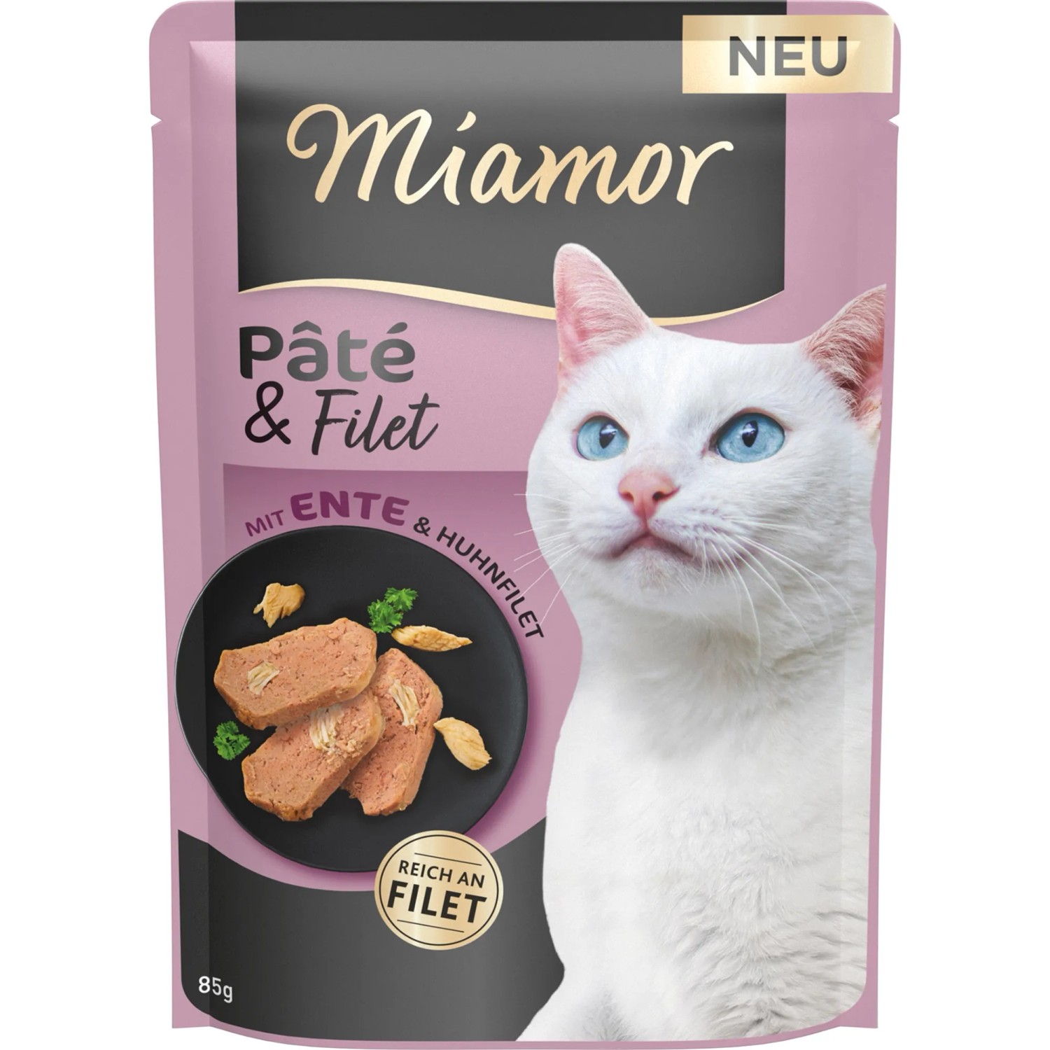 Miamor Katzen-Nassfutter Pate und Filet Ente 85 g