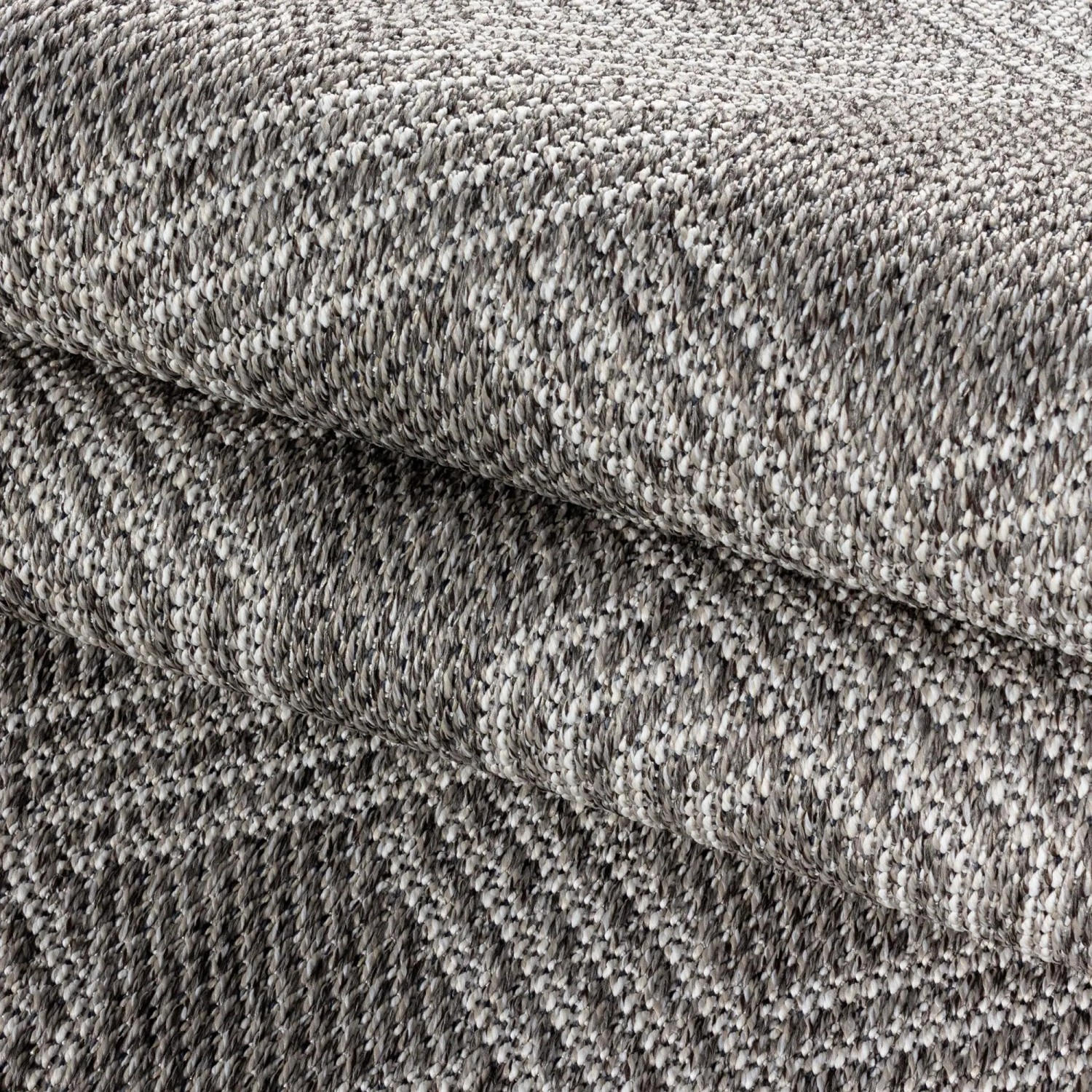 Detailansicht Ayyildiz Aruba Outdoor-Teppich, grau, 60x100 cm, wetterfest.