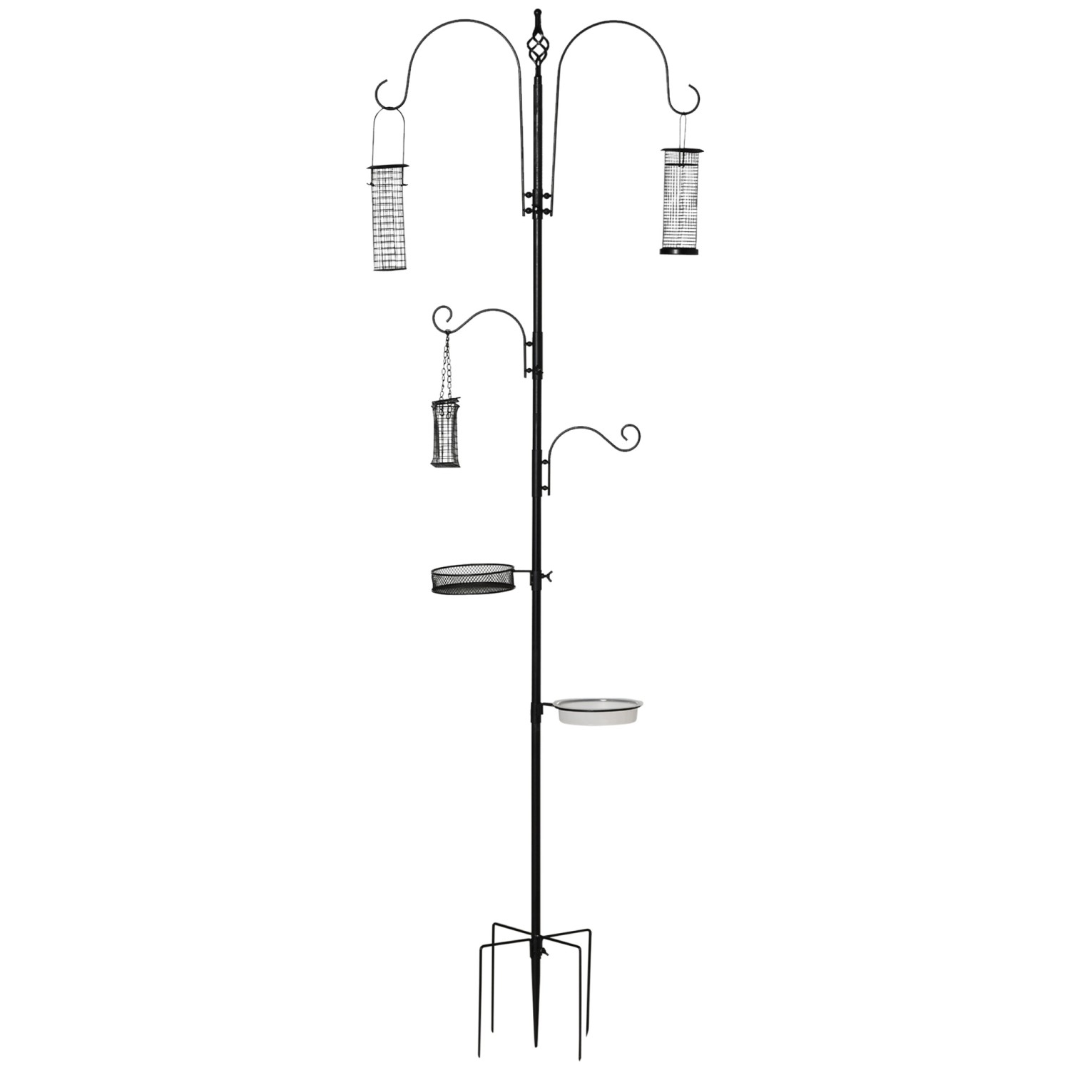 PawHut Vogel Futterstation Set mit 4 Haken