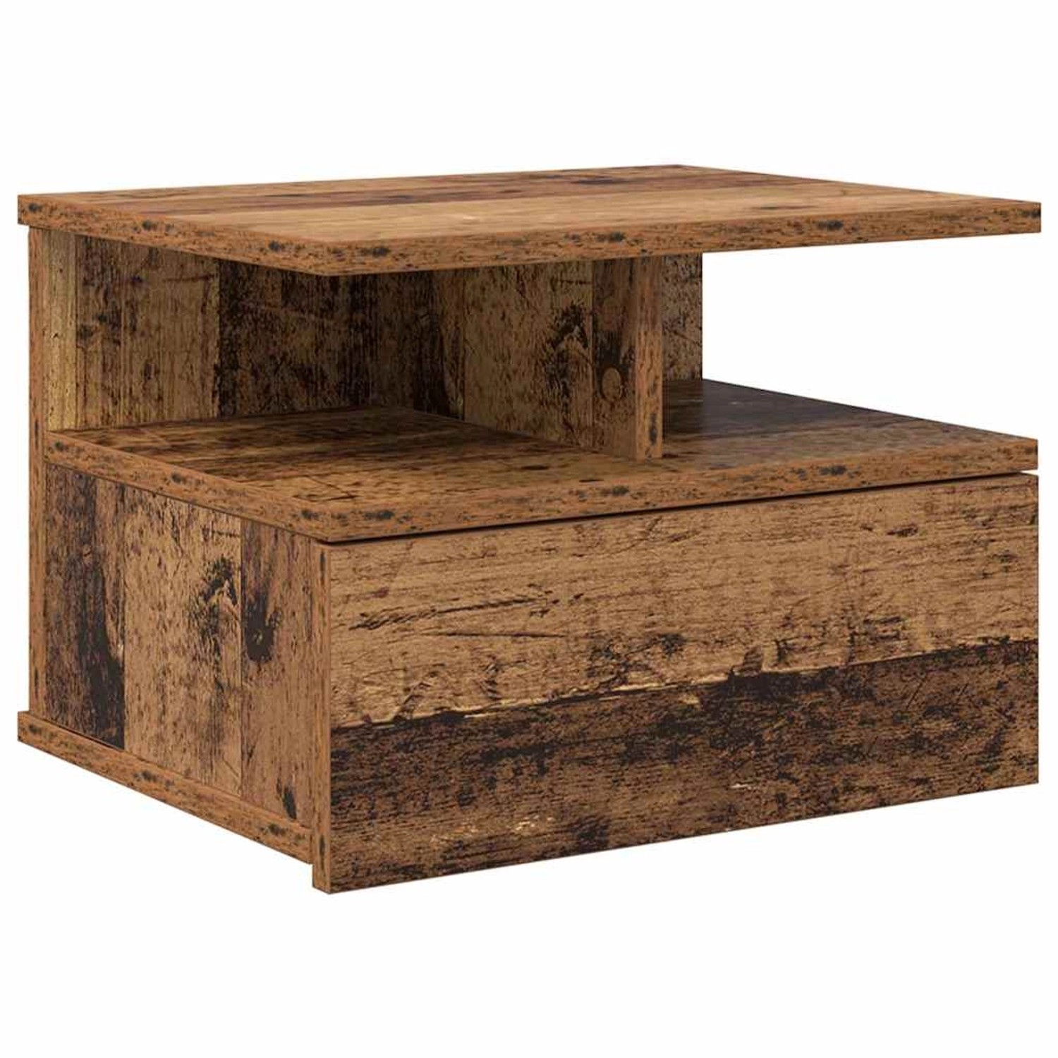vidaXL Schwebender Nachttisch Altholz 40 x 31 x 27 cm Holzwerkstoff 871752 günstig online kaufen