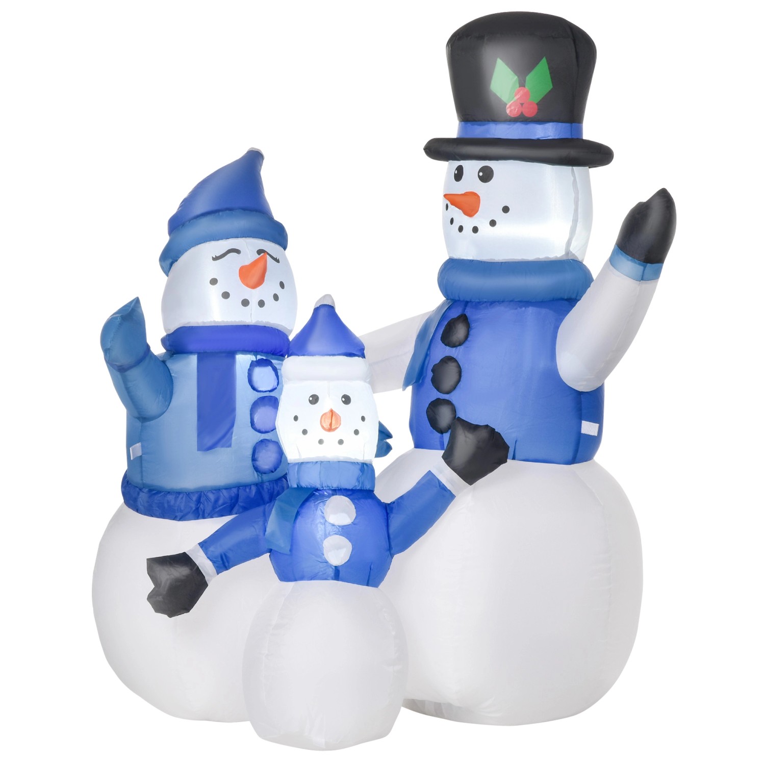 Thumbnail - HOMCOM Schneemann Familie Selbstaufblasbar mit Gebläse