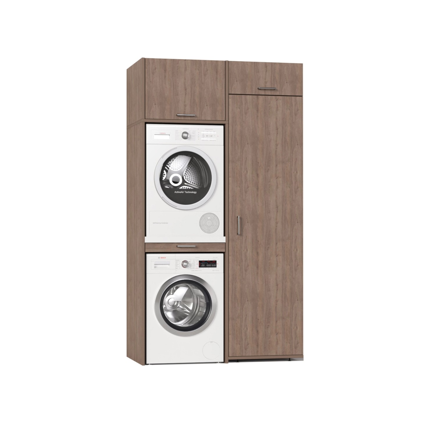 Waschturm Waschmaschinenschrank Slimline 3.4 Natur Eiche-Optik günstig online kaufen