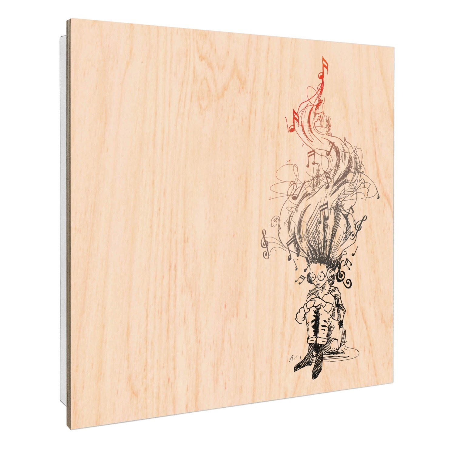 Banjado Großer Schlüsselbox Holz 30x30cm Weiß Scharnier Rechts 50 Haken Sch günstig online kaufen