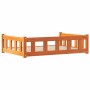 vidaXL Hundebett Wachsbraun 100 x 70 x 28 cm Massives Kiefernholz 869886_6