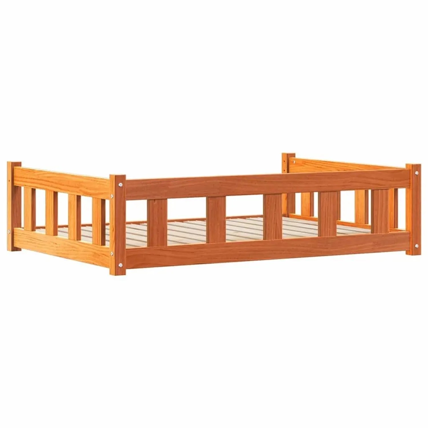 vidaXL Hundebett Wachsbraun 100 x 70 x 28 cm Massives Kiefernholz 869886_6
