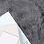 vidaXL Kunstschaffell Teppich Tafalla Anthrazit 80 x 120 cm Polyester 42021608_3