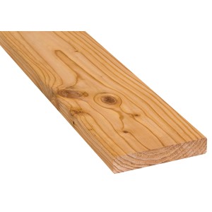 Glattkantbrett aus Lärche, gefast, 27x145x3000 mm, ideal für Regal- und Möbelbau.