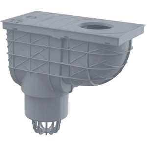 Alcadrain Universal-Regensinkkasten 300×155/110 mm, senkrechter Abgang, Grau