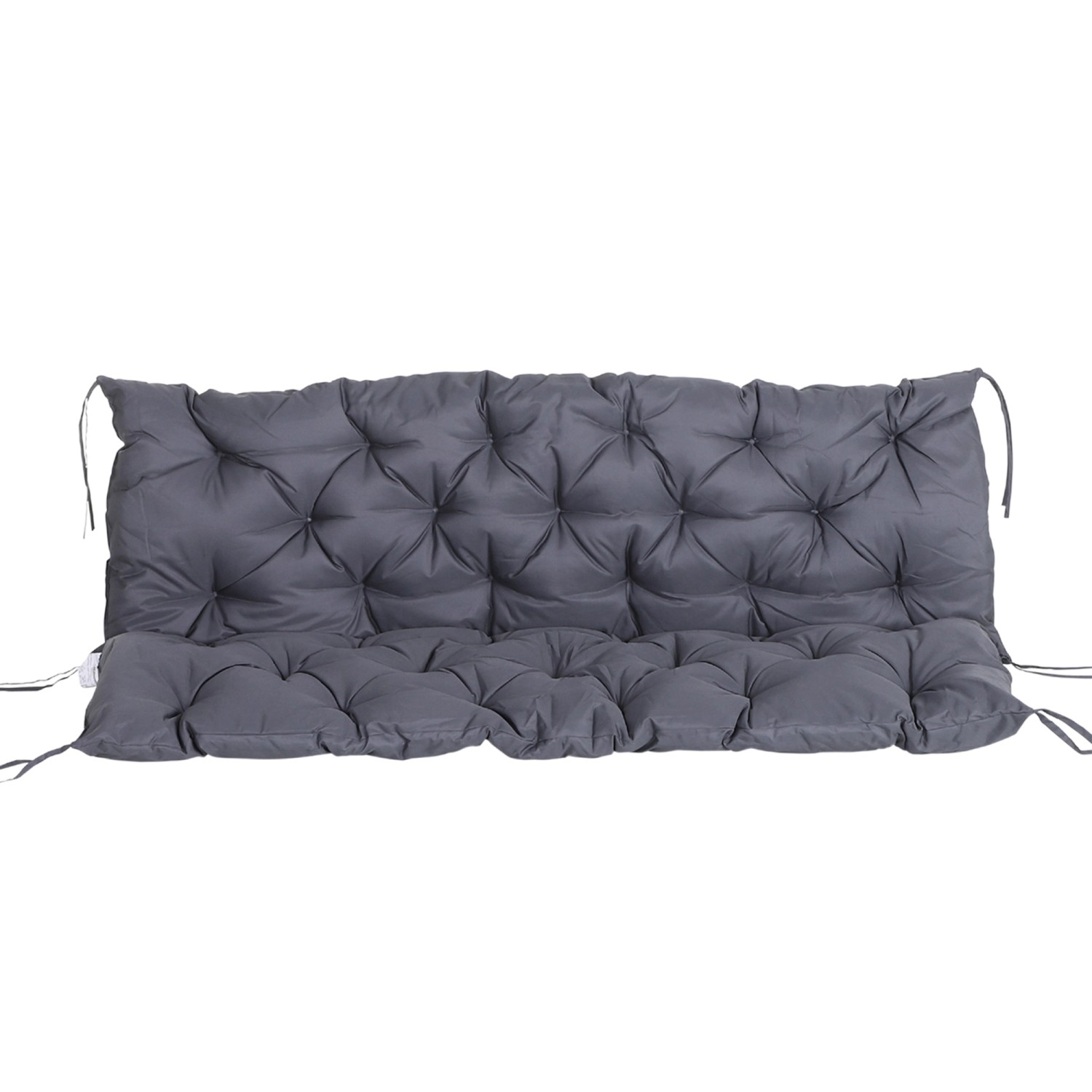 Outsunny Bankauflage Hollywoodschaukeln 150 x 98 x 8 cm Baumwolle Dunkelgra günstig online kaufen