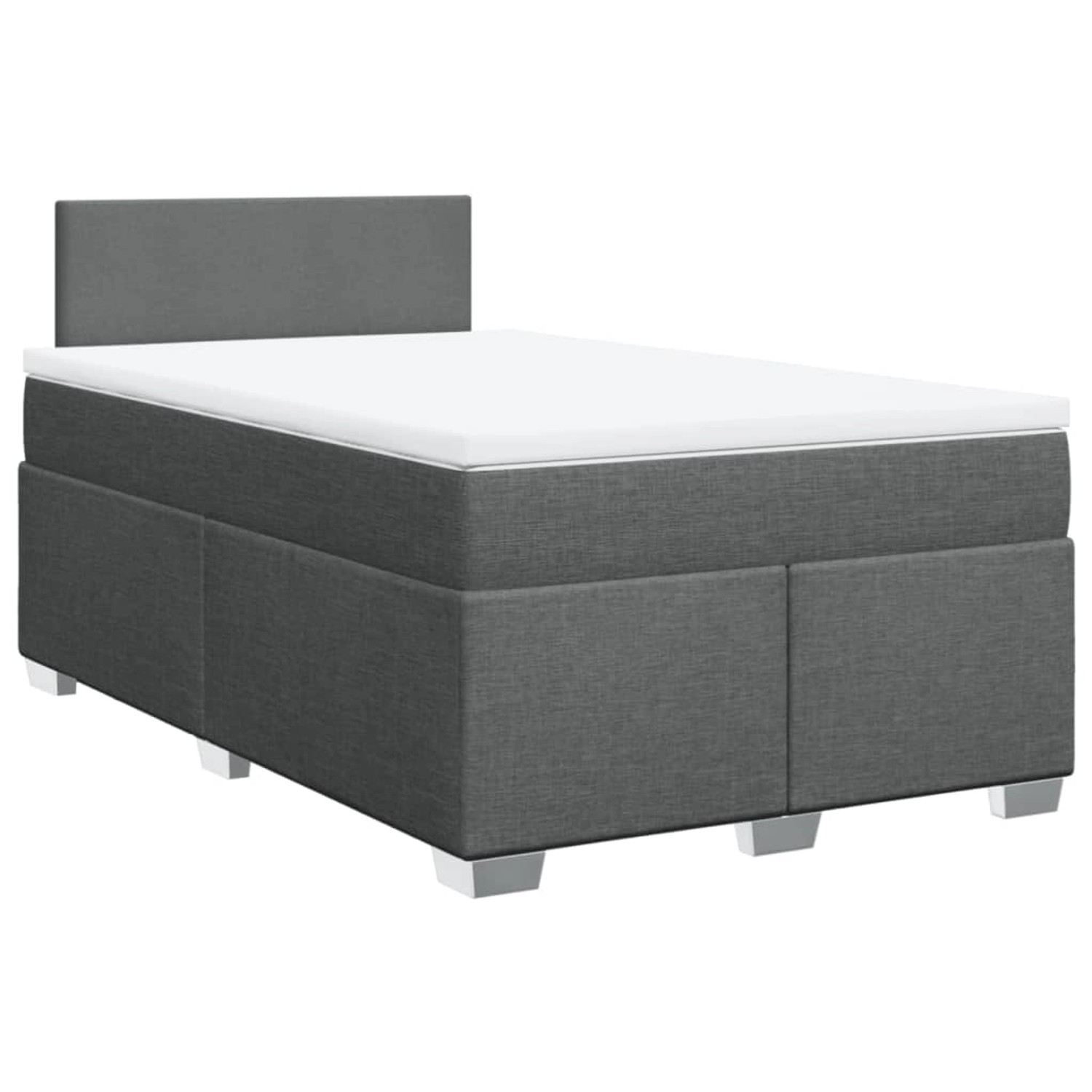 vidaXL Boxspringbett mit Matratze Dunkelgrau 120x190 cm Stoff2097789 günstig online kaufen