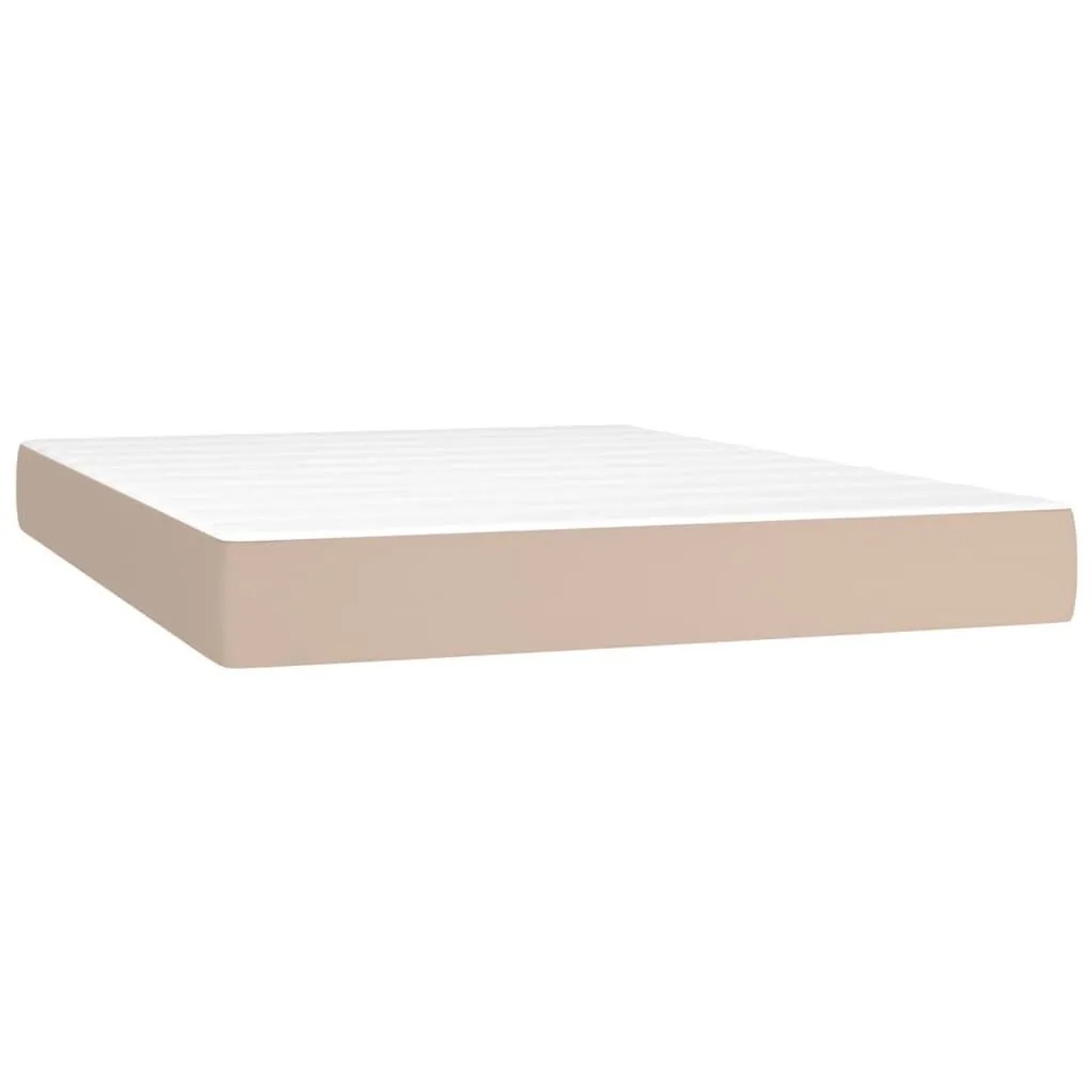 vidaXL Taschenfederkernmatratze Mittel Cappuccino 140x200x20 cm Kunstleder 347807