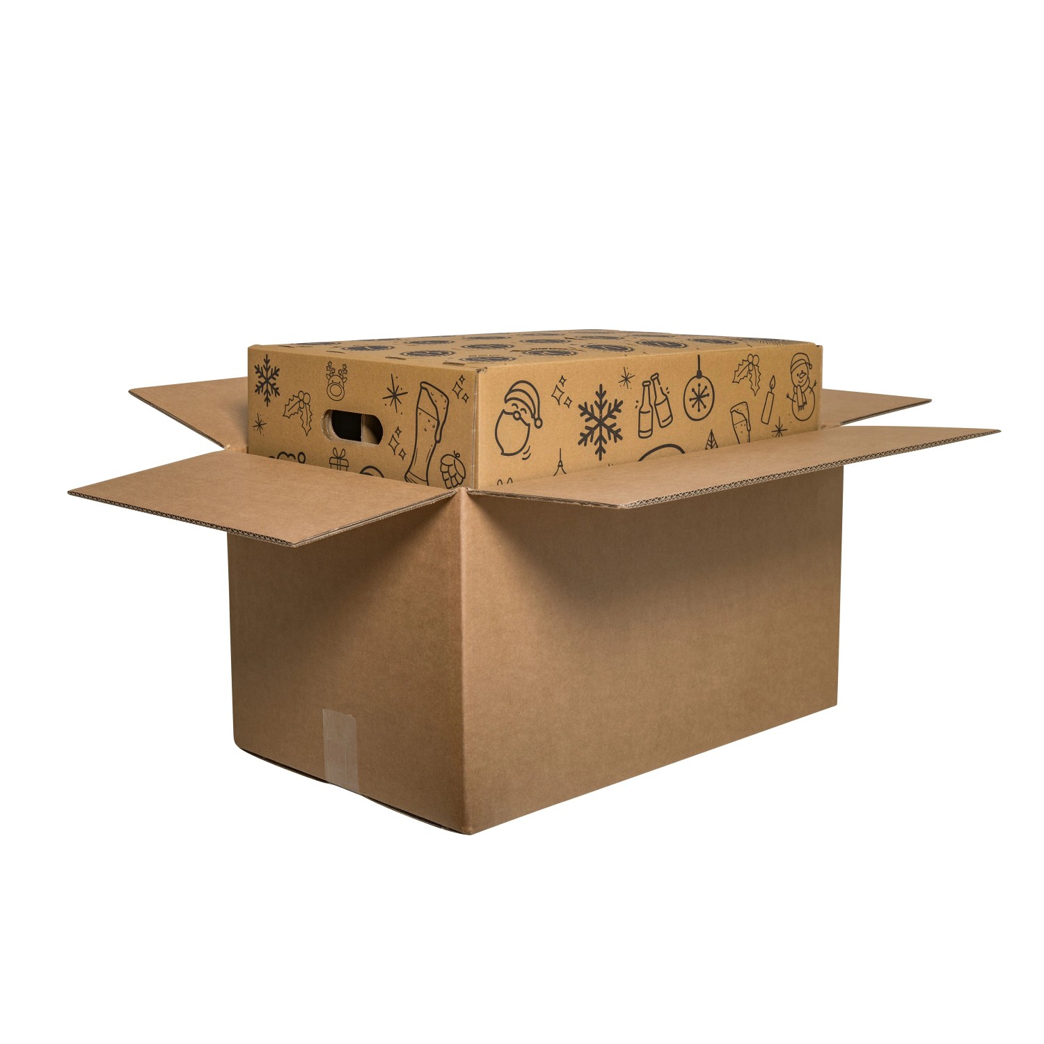 PROREGAL Mega Deal 300x Bier-Adventskalender LxBxH 479x322x300mm mit Gefache & Bodenverstärker Braun