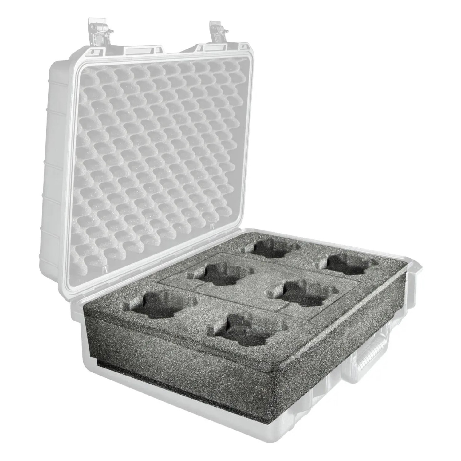 Mantona Schaumstoffeinlage Für Outdoor Schutzkoffer L 351X48X10Cm 6 Objektive