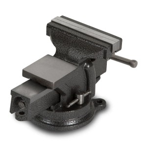 EBERTH Schraubstock, 125mm Backen, drehbar, aus Gusseisen für Werkbank & Werkstatt.