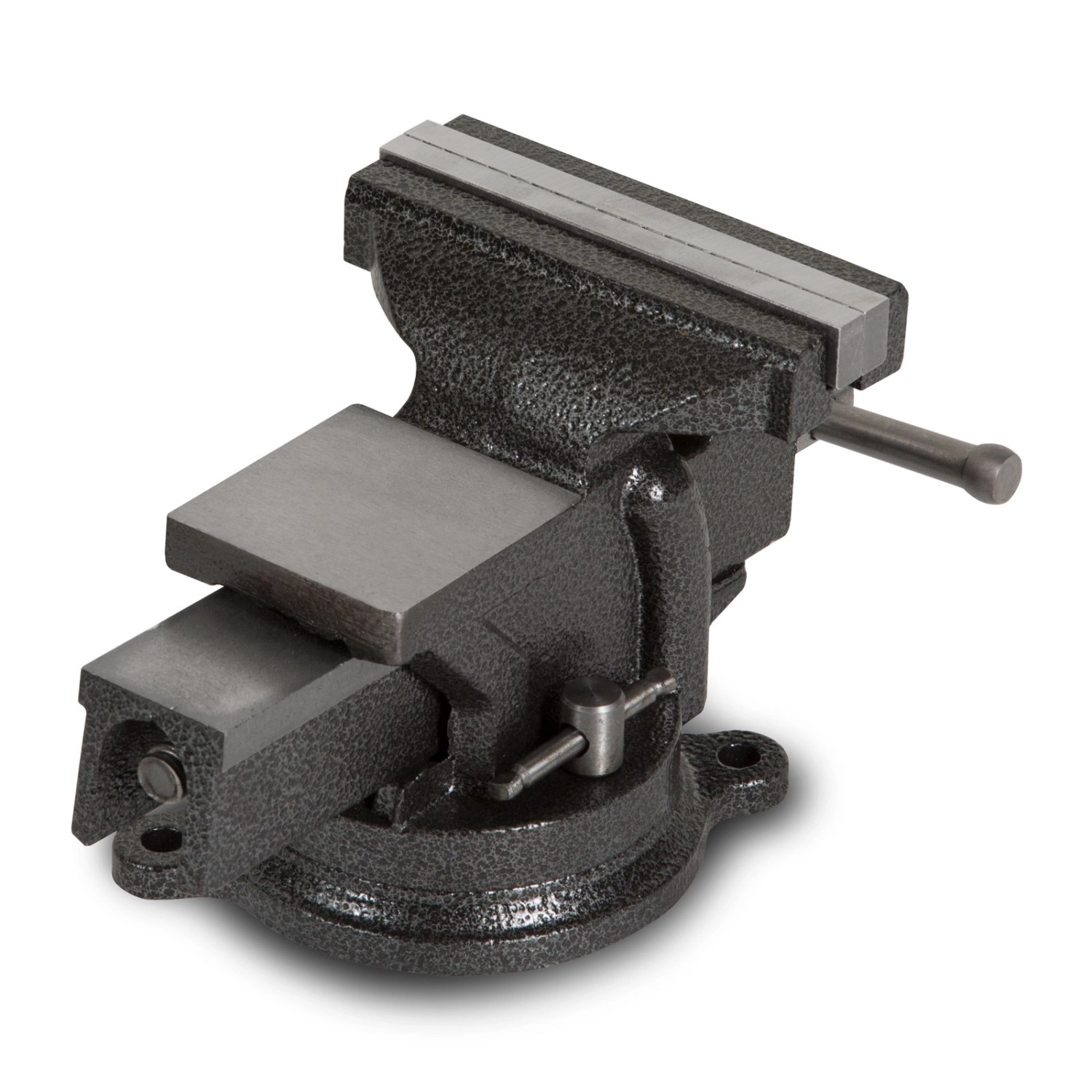 EBERTH Schraubstock, 125mm Backen, drehbar, aus Gusseisen für Werkbank & Werkstatt.