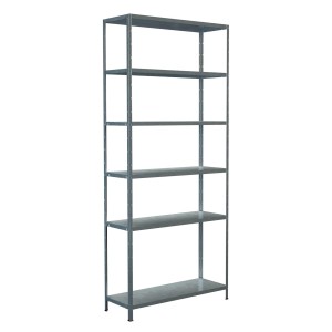 Verzinktes Schulte Steckregal mit 6 Böden, 230x100x35 cm, ideal für Lagerung und Ordnung.