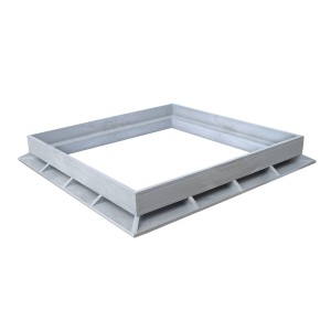 Marley Rahmen für Schachtdeckel, 300x300 mm, aus PVC für Betonschächte.