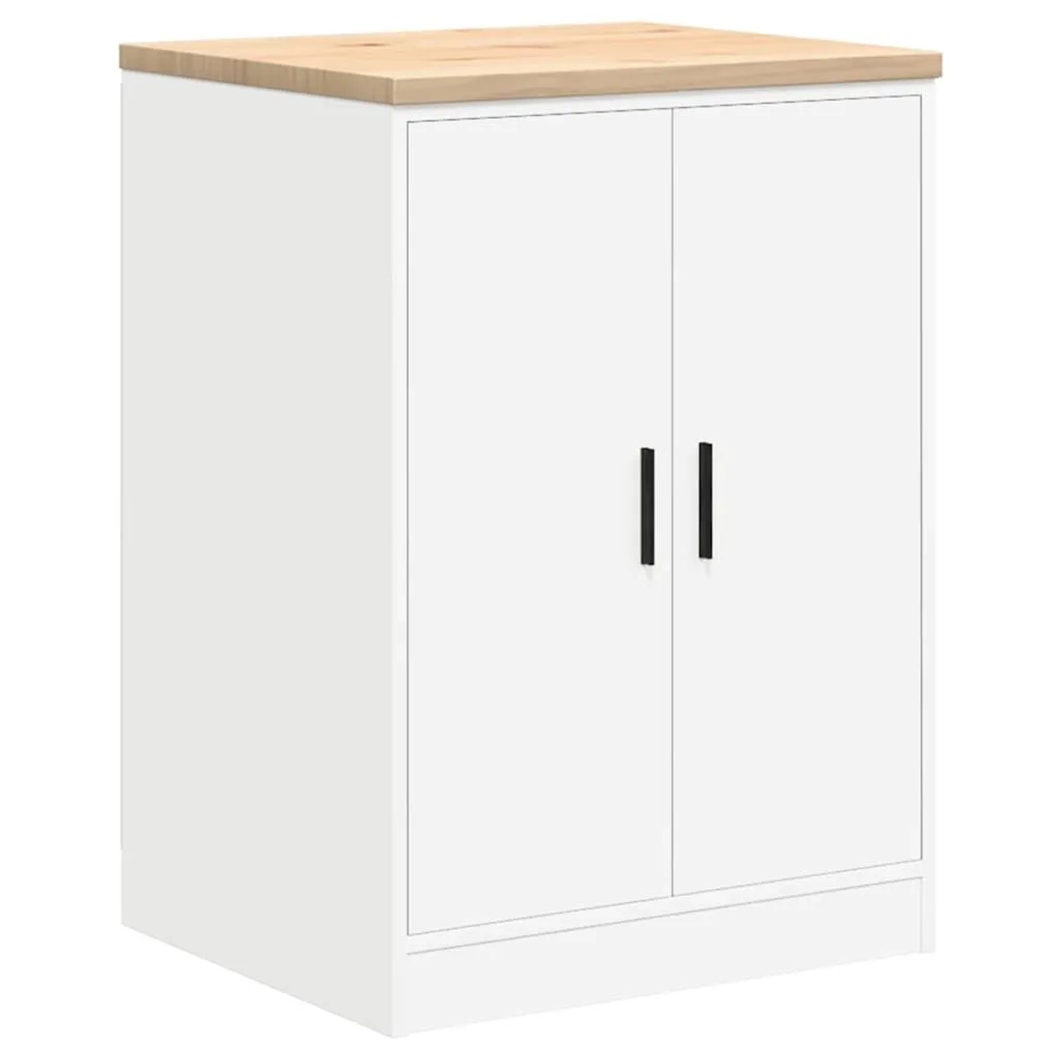 vidaXL Garagen-Aufbewahrungsschrank Weiß 60x51x85 cm Massivholz Kiefer 860571