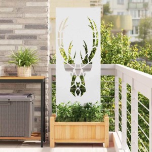 vidaXL Garten Sichtschutz-Leinwand Tiermuster Weiß 50 x 140 cm 876330