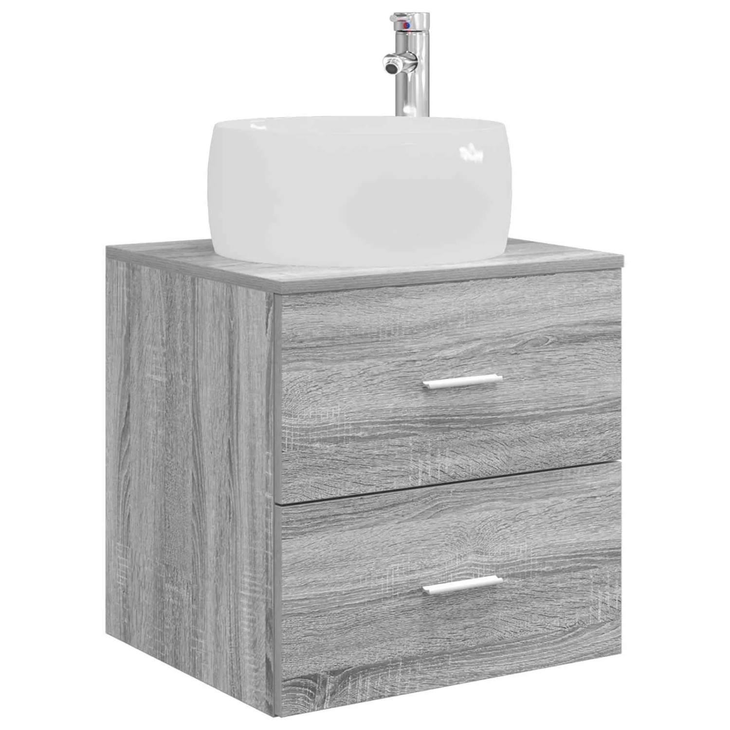 vidaXL Wandmontierte Waschtisch Sonoma-Grau 49,5 x 44,5 x 66 cm 890315