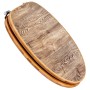 Banjado WC-Sitz aus Bambus mit Maserung, Toilettendeckel aus Holz mit Universal-Scharnieren.