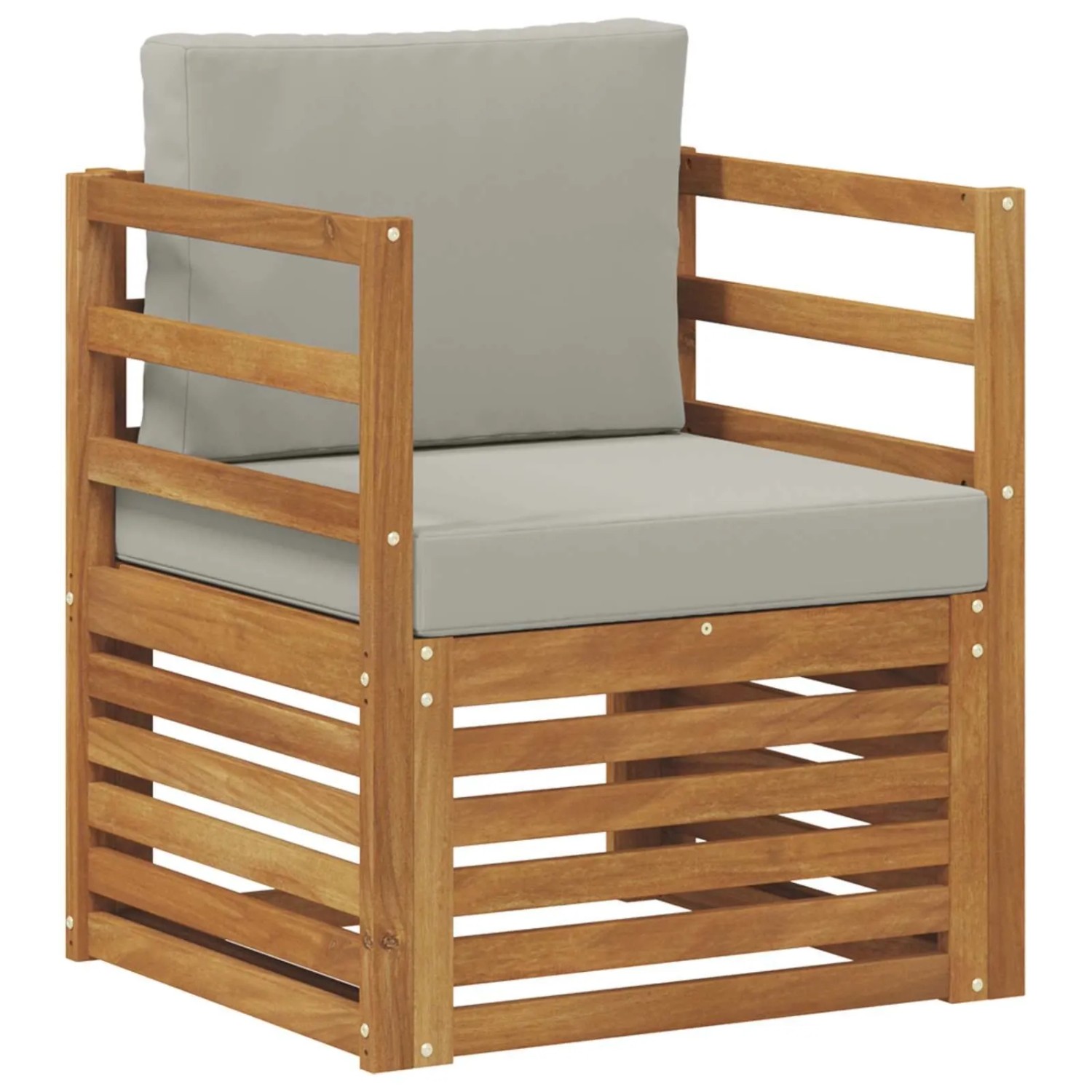 vidaXL Outdoor-Sofagarnitur mit Kissen Natur 67 x 63 x 73 cm 3436336