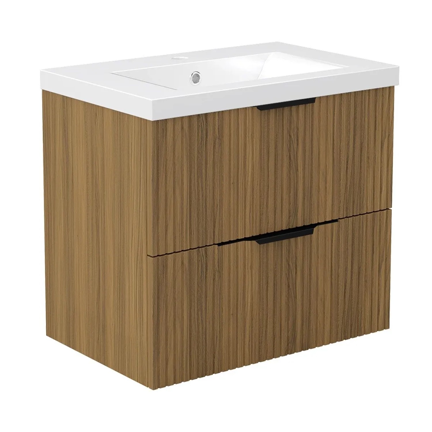 Duschspa Badmöbel 60cm Waschtisch mit Unterschrank Hängend Nussbaum