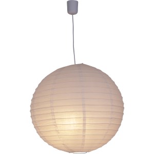 Weiße Näve Pendelleuchte Ping Pong aus Zellulosefasern, Ø 50cm.