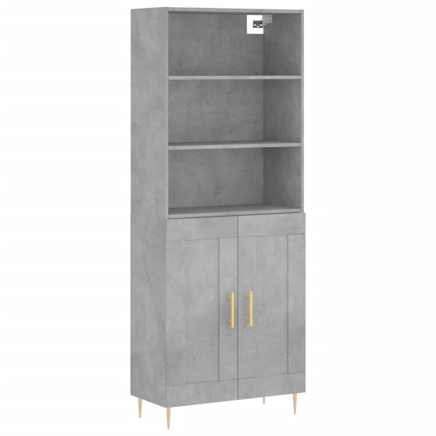 vidaXL Highboard Betongrau 69,5x34x180 cm Holzwerkstoff 3189945 günstig online kaufen