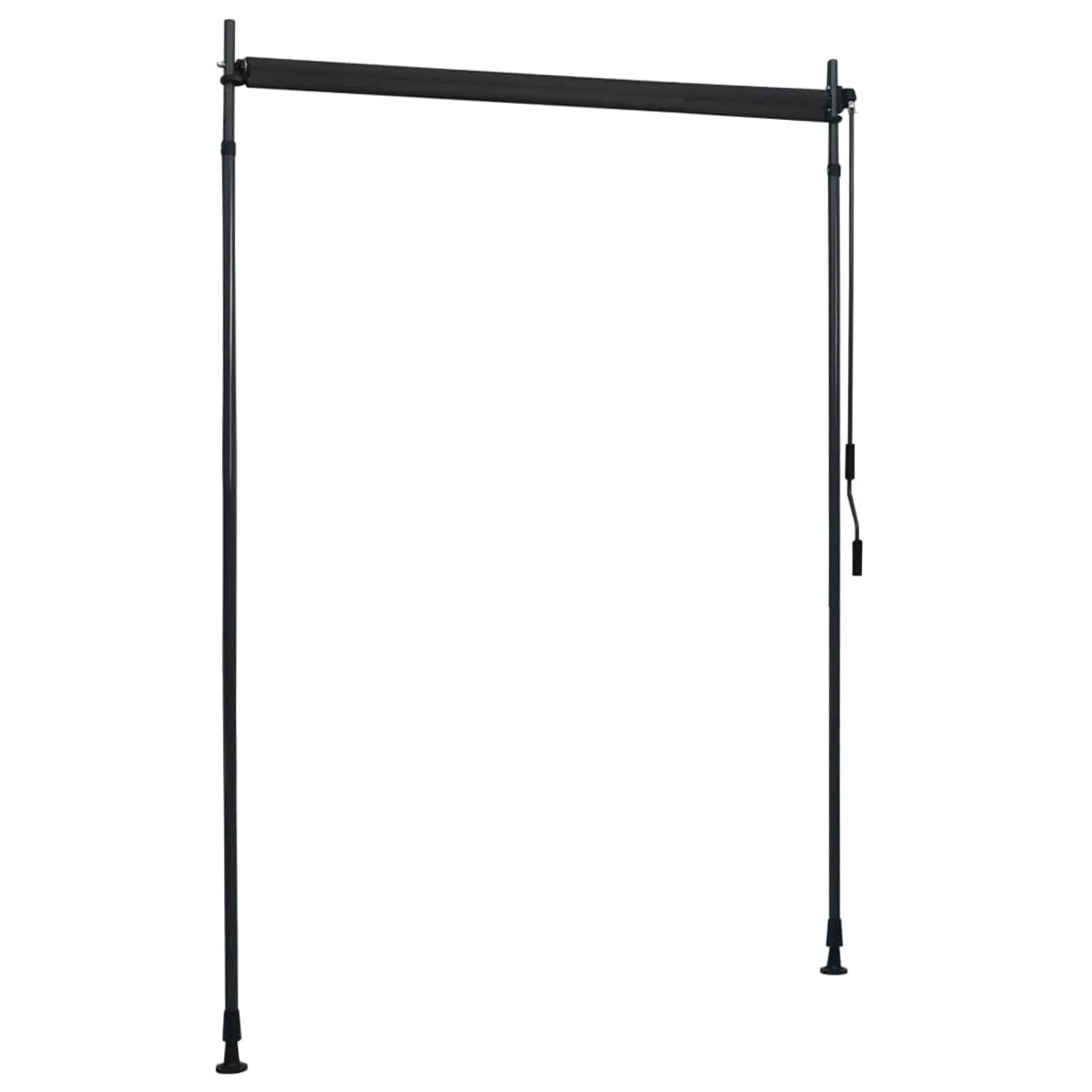 vidaXL Außenrollo, 150x270 cm, Anthrazit, mit Handkurbel und verstellbaren Pfosten für Balkon & Terrasse.
