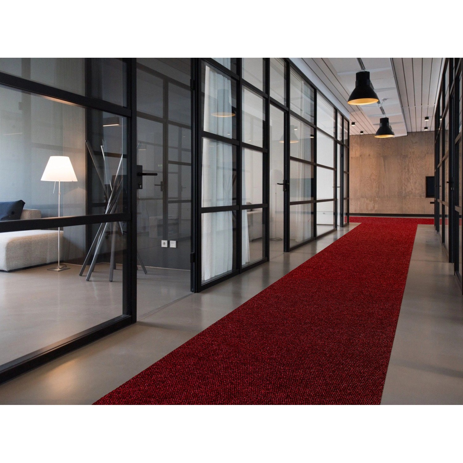 Roter Primaflor Sauberlauf Picollo Teppichläufer im Flur.