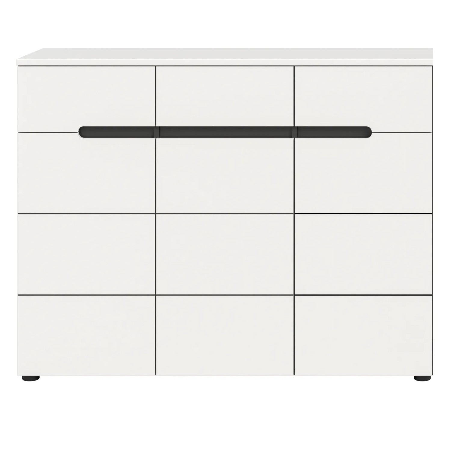Inn.Furn Schuhkommode in Weiß und Grau 120 cm Cooper_9