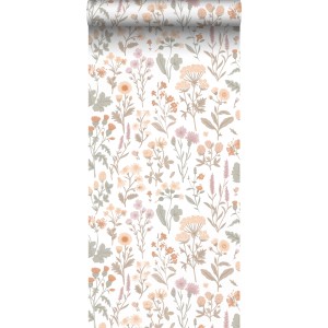 Sanders & Sanders Tapete Feldblumen Helllila Terrakotta Gelb Und Grün 50 X 900 Cm 935383